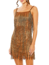 Mac Duggal Women's Embellished Fringe Minidress In Copper