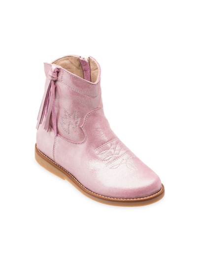Elephantito Baby Girl's, Little Girl's & Girl's Hannah Suede Western Boots In Metallic Pink
