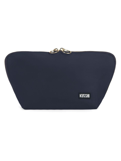 Kusshi Signature Makeup Bag In Navy Pink