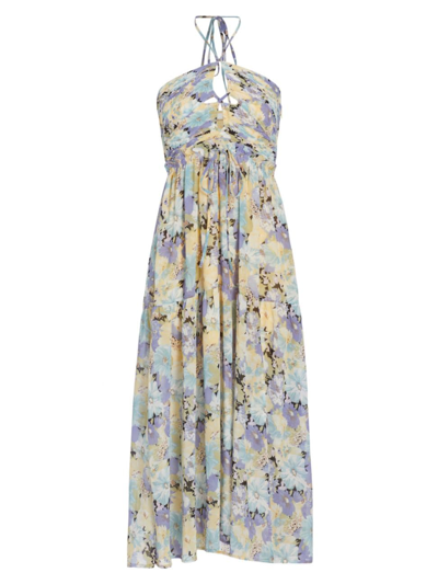 Astr Rozina Dress In Blue Green Floral