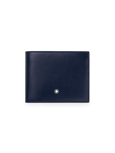 Montblanc Men's Meisterstück Leather Bifold Wallet In Blue