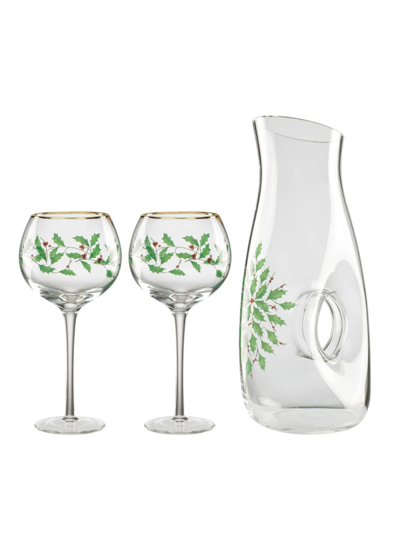 Lenox Holiday Bar 3-piece Set In Red