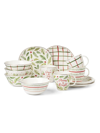 Lenox Bayberry 12-piece Dessert Set In Red/green
