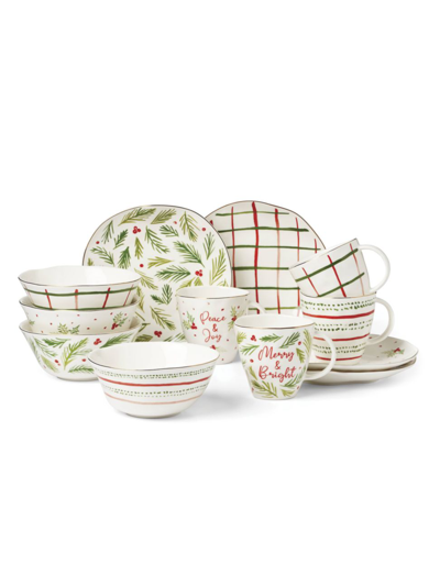 Lenox Bayberry 12-piece Dessert Set In Red/green