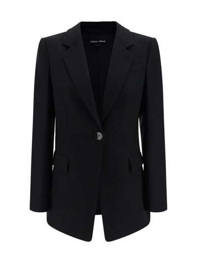 Giorgio Armani Blazer Jacket In Black Beauty