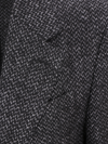 Dolce & Gabbana Grey Single-breasted Jacket With Peak Revers In Wool Stretch Man