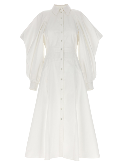 Alexander Mcqueen Chemisier Dress Dresses White