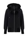Moose Knuckles Bergen Bunny Bomber Jacket With Genuine Shearling Trim
