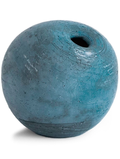 Origin Made Small Salt Clay Vase (12cm) In Blue