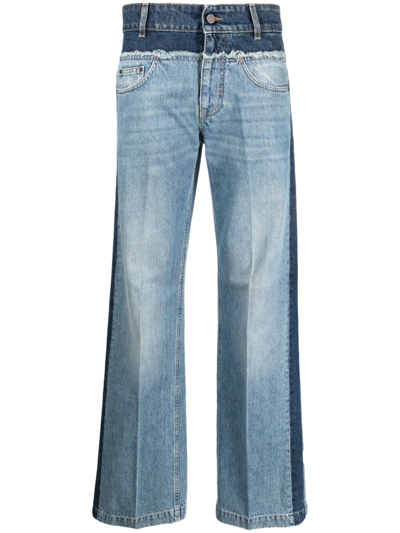 Stella Mccartney Panelled Straight-leg Jeans In Dark Wash