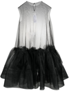 MAISON MARGIELA FLOUNCED TULLE MINIDRESS