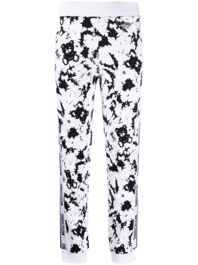 Moschino Teddy-bear Print Track Trousers In Black