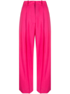Alysi Straight-leg Pleat-detail Trousers In Pink