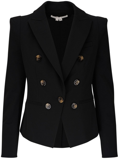 Veronica Beard Button-embellished Single-breasted Blazer In Black