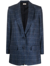 ZADIG & VOLTAIRE CHECK-PATTERN WOOL BLAZER