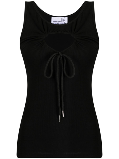 Natasha Zinko Cut-out Drawstring Tank Top In Black