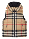 BURBERRY CHECK-PATTERN PADDED REVERSIBLE GILET