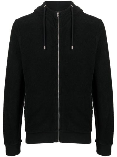 Orlebar Brown Mathers Towelling-finish Hoodie In Black
