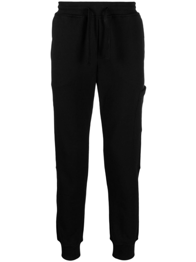 Paul & Shark Drawstring Cotton Track Trousers In Black