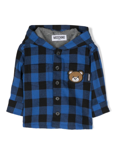Moschino Babies' Teddy Bear Hooded Jacket In Black