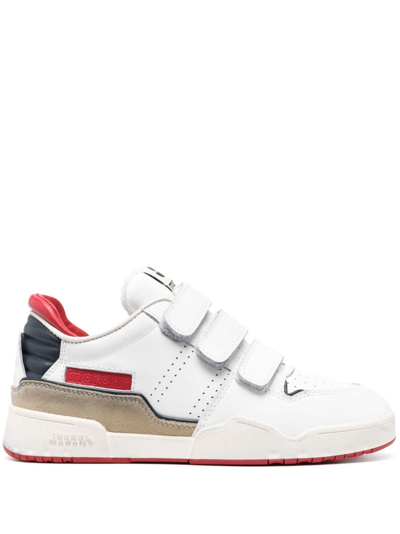 Isabel Marant Logo-patch Touch-strap Trainers In White