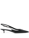 Saint Laurent Elegant Black Pumps With Intricate Detailing For Women In Black