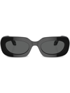 Giorgio Armani Logo-print Square-frame Sunglasses In Black