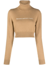 PALM ANGELS SUNSETS EMBROIDERED CROPPED JUMPER