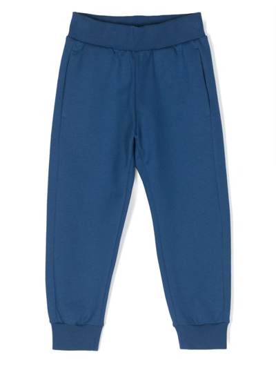 Roberto Cavalli Junior Kids' Logo-print Track Trousers In Blue