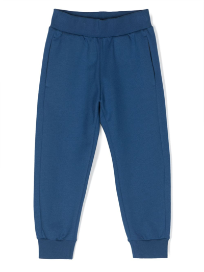 Roberto Cavalli Junior Kids' Logo-print Track Pants In Blue