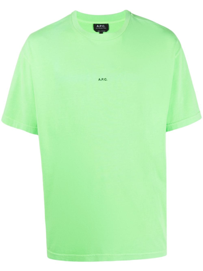 Apc Men's Kyle Oversized T-shirt In Vert Fluo