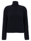 Ami Alexandre Mattiussi Ami Logo Patch Ribbed Turtleneck Sweater