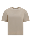Acne Studios Cotton T-shirt In Beige