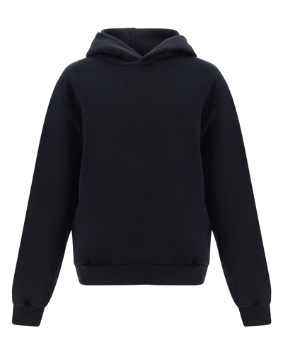 Acne Studios Cotton-blend Fleece Hoodie In Black