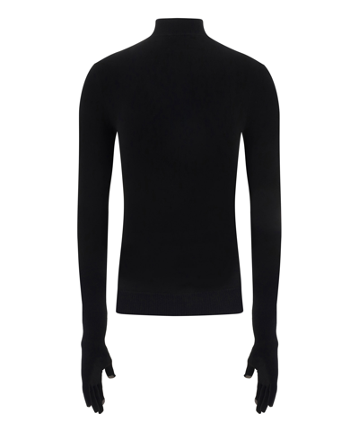 Balenciaga Gloves Sweater In Black