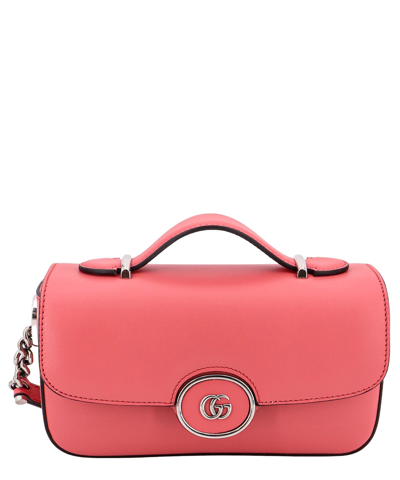 Gucci Double G Logo Mini Shoulder Bag In Pink