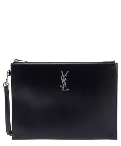 Saint Laurent Cassandra Clutch In Black