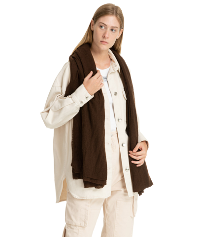Pin1876 By Botto Giuseppe Cashmere Scarf In Brown