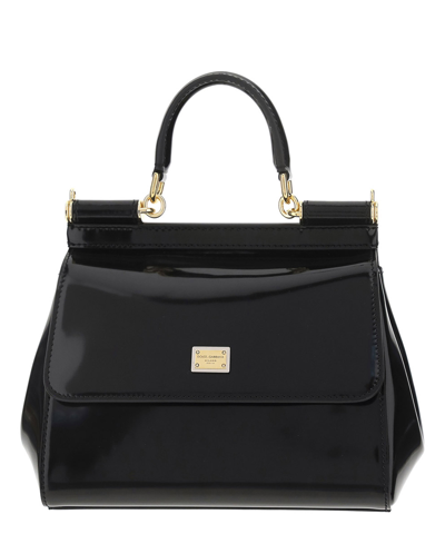 Dolce & Gabbana Sicily Small Handbag In Black