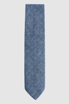 Reiss Levanzo - Airforce Blue Silk Textured Polka Dot Tie, One