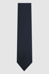 Reiss Molat - Navy Twill Wool Tie, One