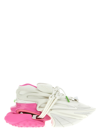 Balmain Unicorn Sneakers In Neoprene And Leather Color White And Pink
