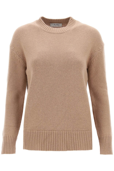 's Max Mara S Max Mara Womens Camel Irlanda Relaxed-fit Wool And Cashmere Jumper In Beige