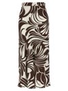La Doublej Abstract-print Midiskirt In Multicolor