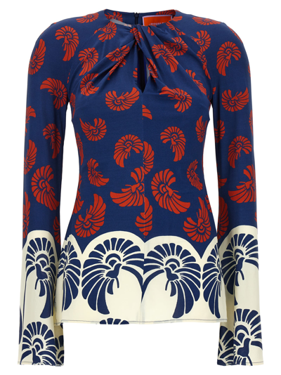 La Doublej La Double J 'superflare' Blouse In Multicolor