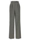 Rochas Puppytooth-pattern Virgin Wool Trousers In White/black