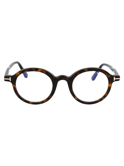 Tom Ford Ft5664-b Glasses In 052 Avana Scura