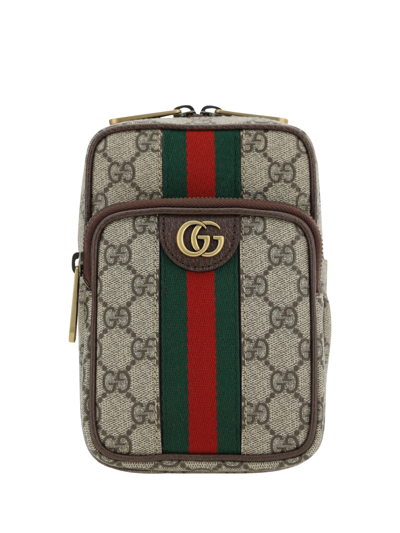 Gucci Ophidia Gg Front-pocket Belt Bag In Beige