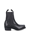 Hereu Agulla Square Toe Chelsea Boots In Black