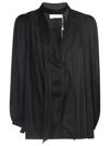 Zimmermann Billow Long-sleeved Silk Blouse In Black